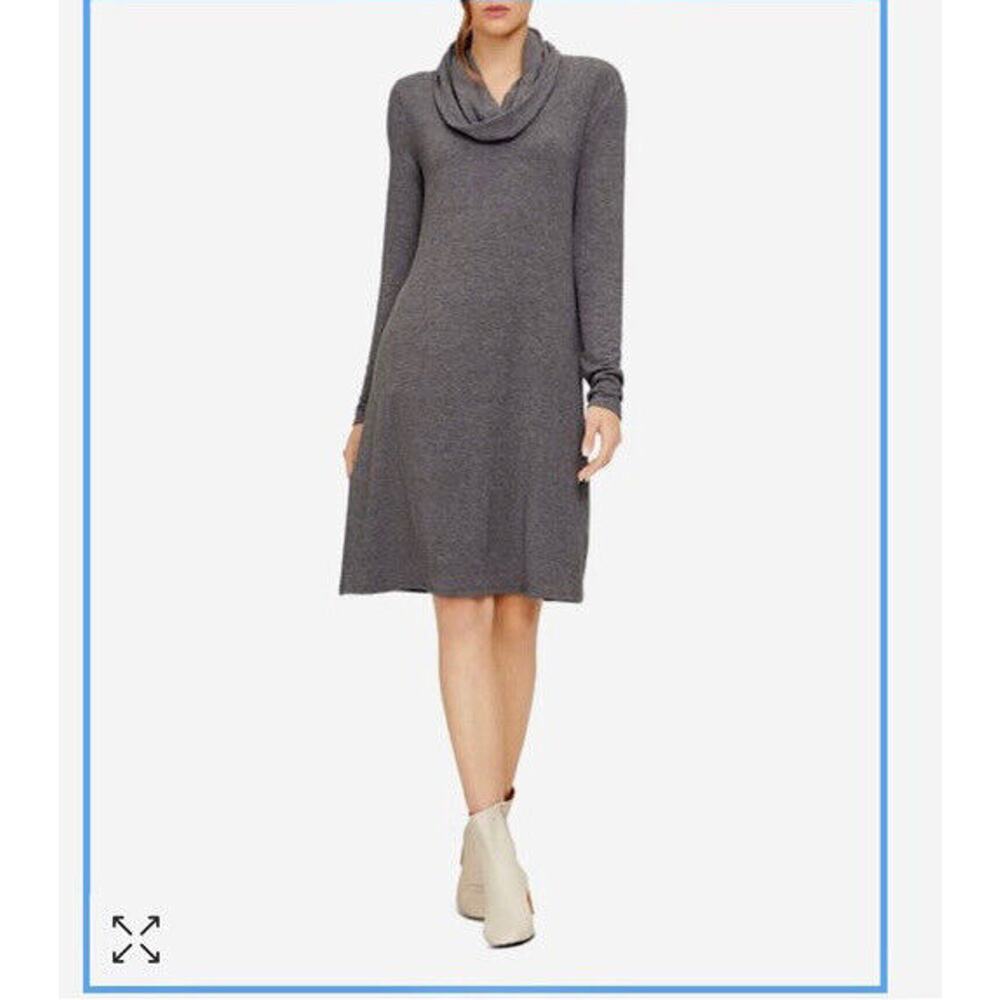 NWT Anthropologie XS Michael Stars Women's Gray Cowl Neck Sweater Dress